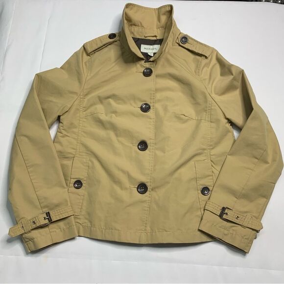 Merona Lightweight Short length Trench-coat style Jacket Tan - Picture 1 of 6